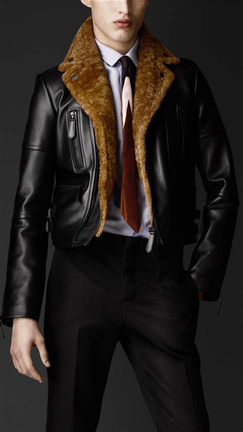 burberry prorsum shearling jacket|burberry men's shearling jacket.